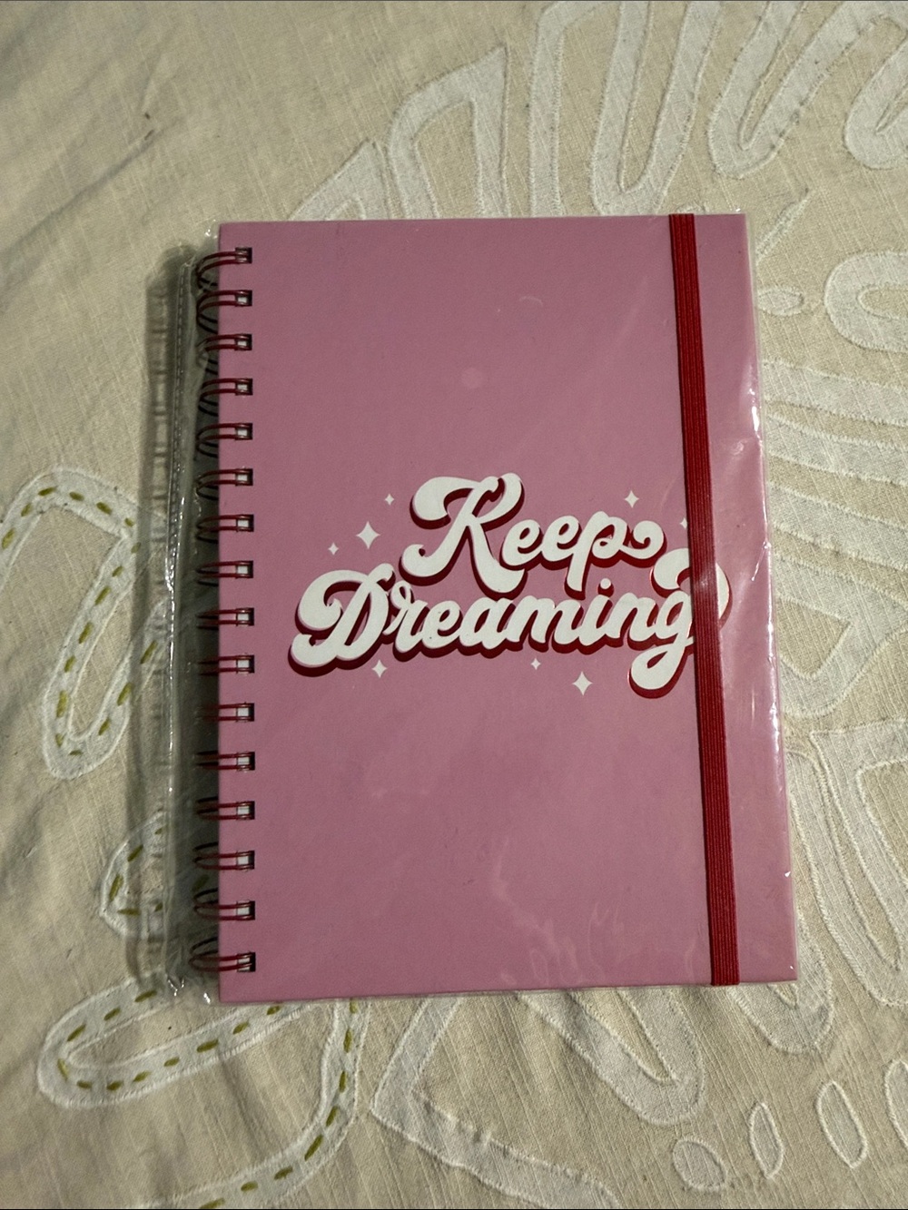 Keep Dreaming Spiral Notebook with Elastic Band